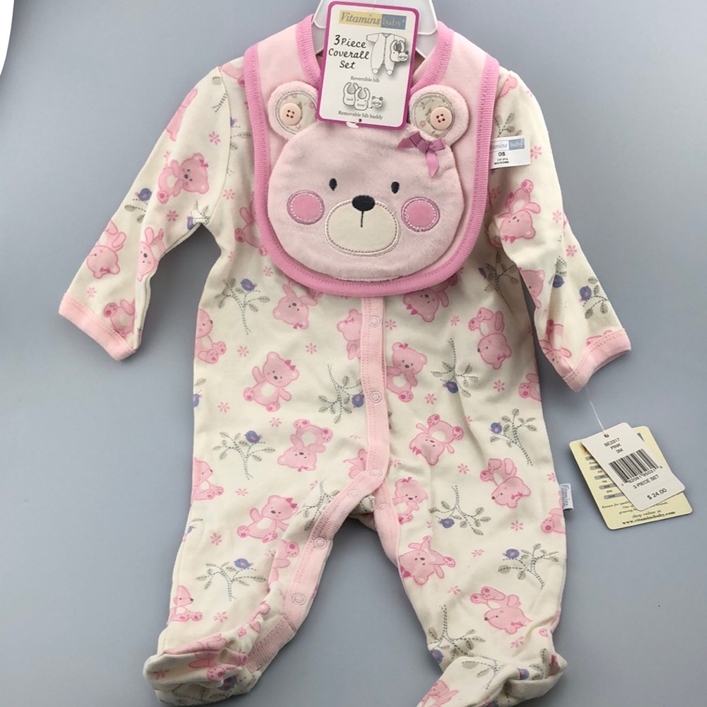 Vitamins baby 3 pieces coverall set